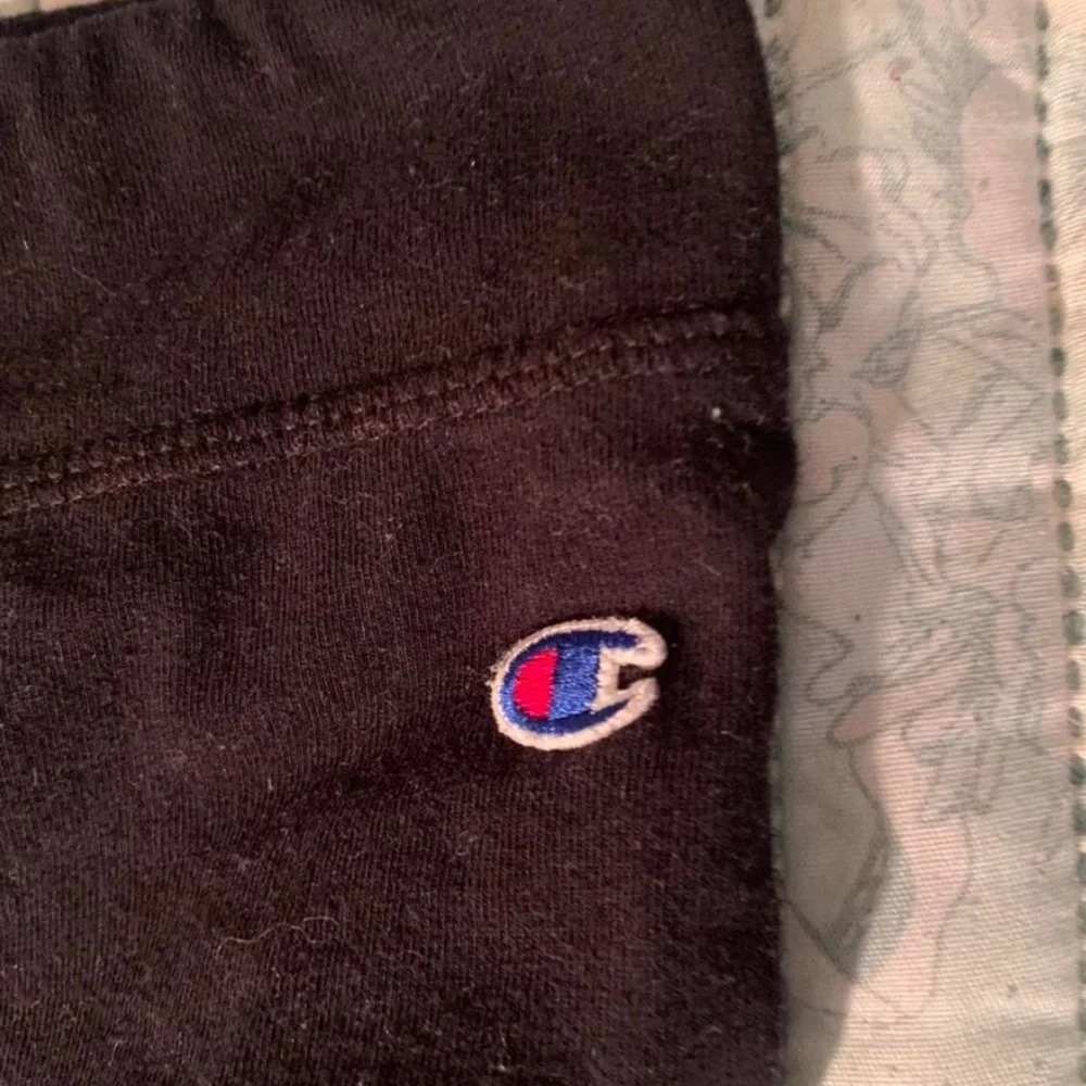 Champion Women’s Black Bike Shorts with Pink Script Logo